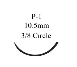 Ethicon J490G Coated Vicryl Absorbable Suture with Needle, Precision Reverse Cutting Braided
