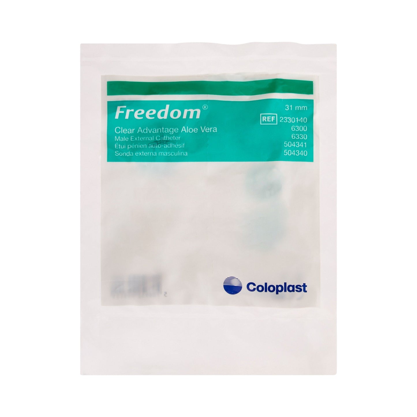 Freedom® Clear Advantage Male External Catheter, Self-Adhesive Strip, 31 mm