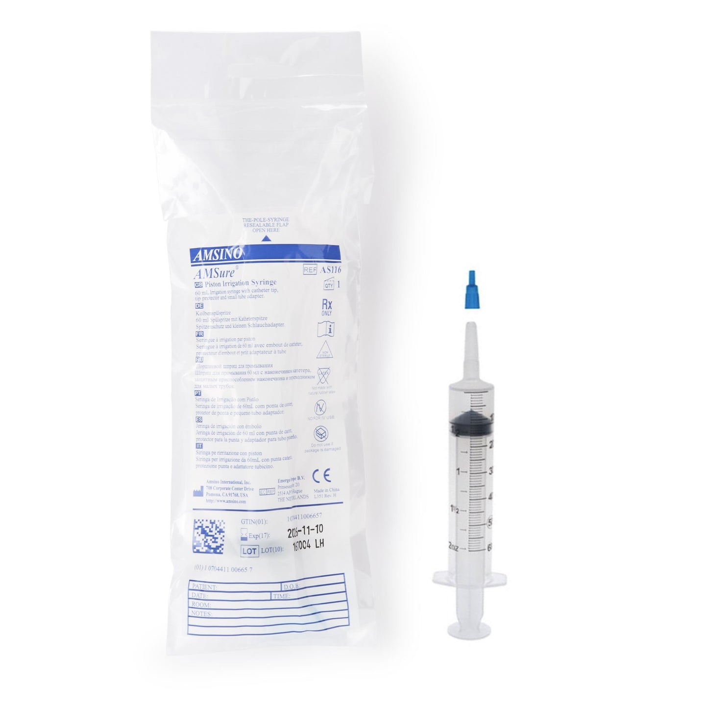 Amsino AMSure® Pole Syringes® Enteral Feeding / Irrigation Syringe