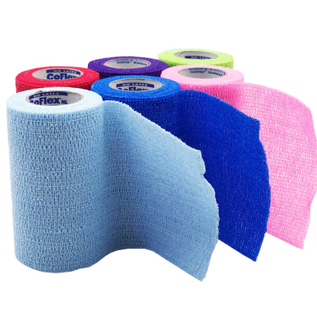 Andover 5400CP-018 CoFlex NL Self-adherent Closure Cohesive Bandage, 4 Inch x 5 Yard