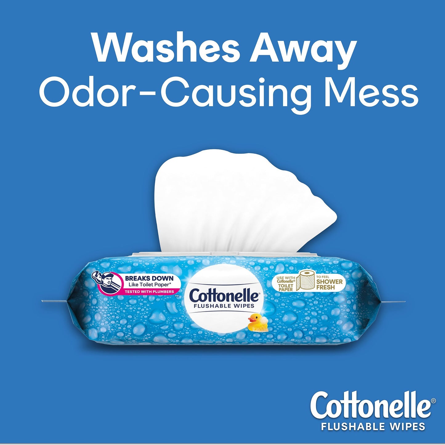 Flushable Personal Wipe Cottonelle® FreshCare® Soft Pack Refill Scented 84 Count