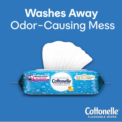 Flushable Personal Wipe Cottonelle® FreshCare® Soft Pack Refill Scented 84 Count