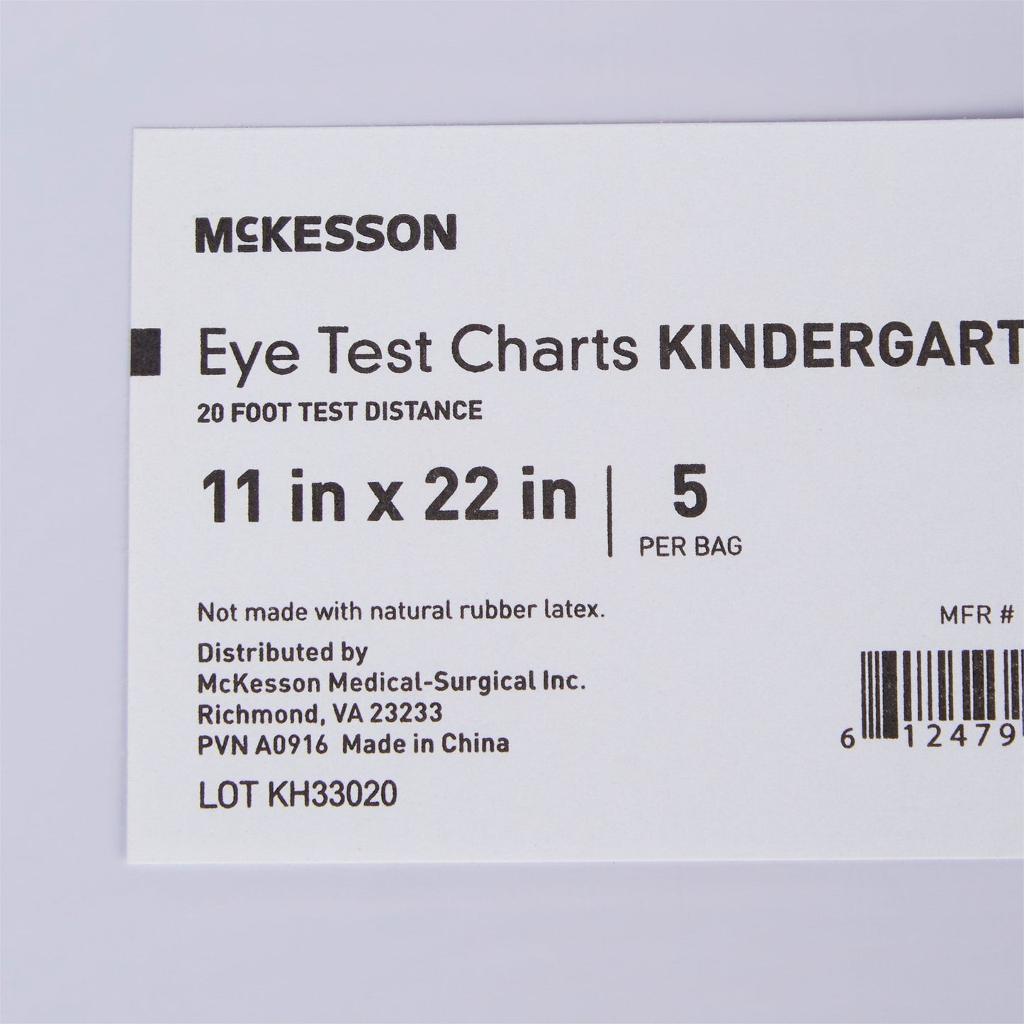 McKesson Preschool Eye Test Chart