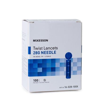 McKesson 16-028-100X Twist Lancet, 28 gauge