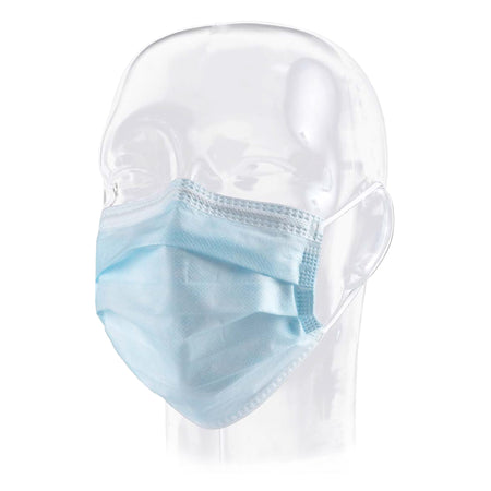 Aspen Surgical Products 15111 Precept Medical Products Pleated Procedure Mask, Blue