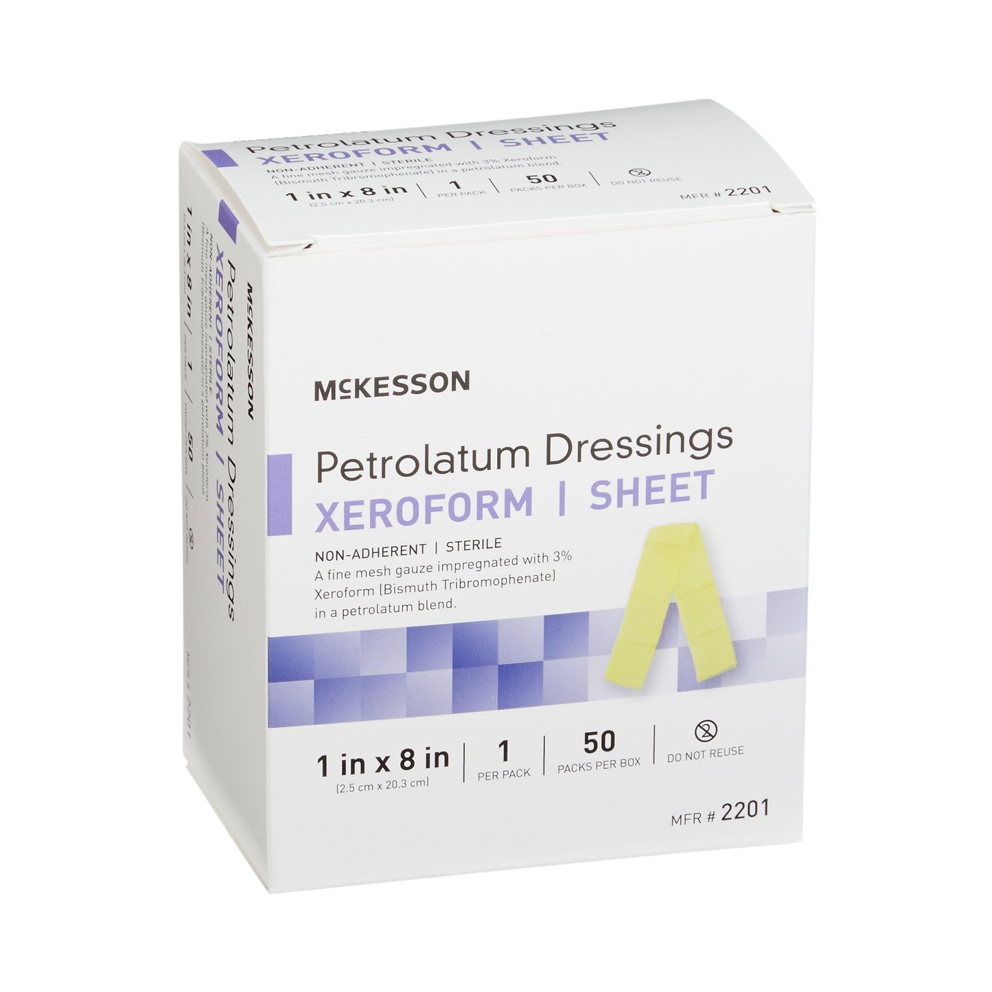 McKesson Xeroform Petrolatum Impregnated Dressing, 1 x 8 Inch
