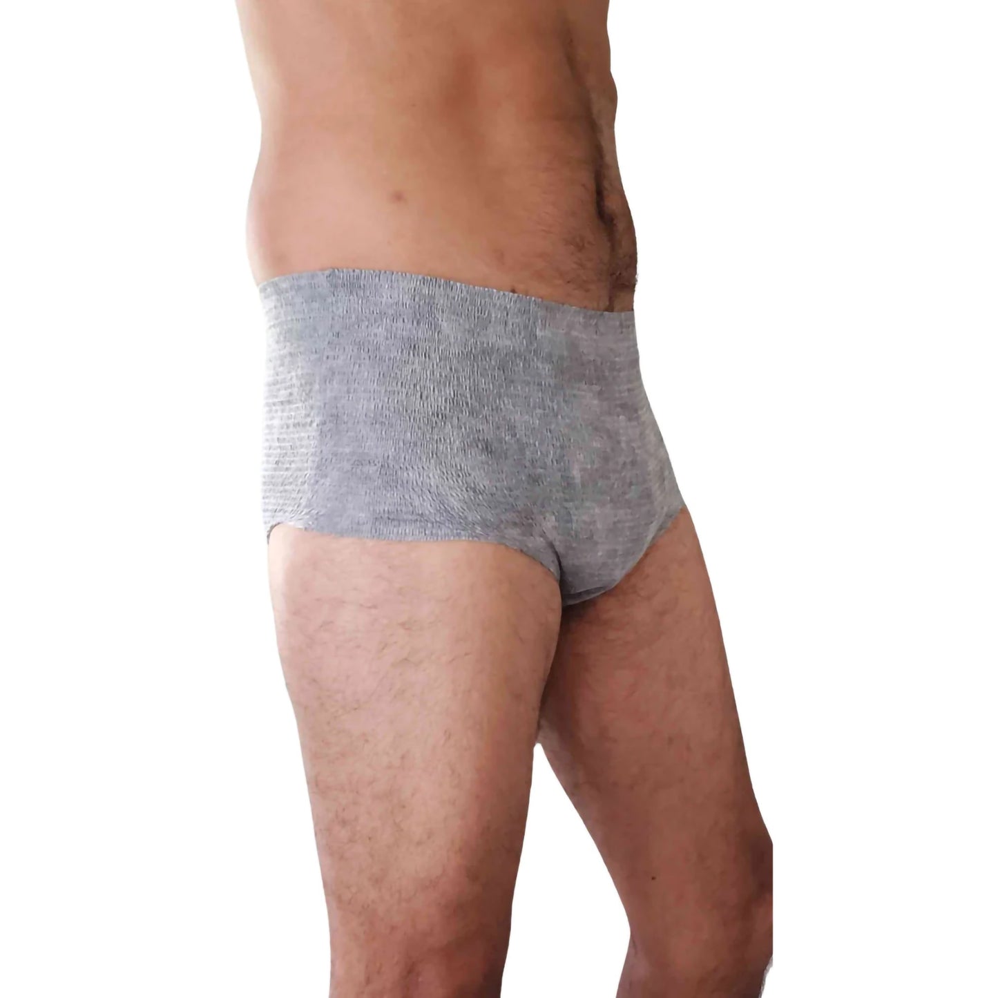 Nexwear Men's Pull-On Absorbent Underwear, Extra Large, Gray
