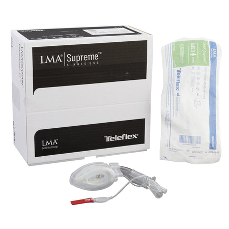 Teleflex LLC ALBF030SU Curved Laryngeal Mask LMA Supreme Size 3 30 mL Cuff Silicone Single Patient Use Sterile