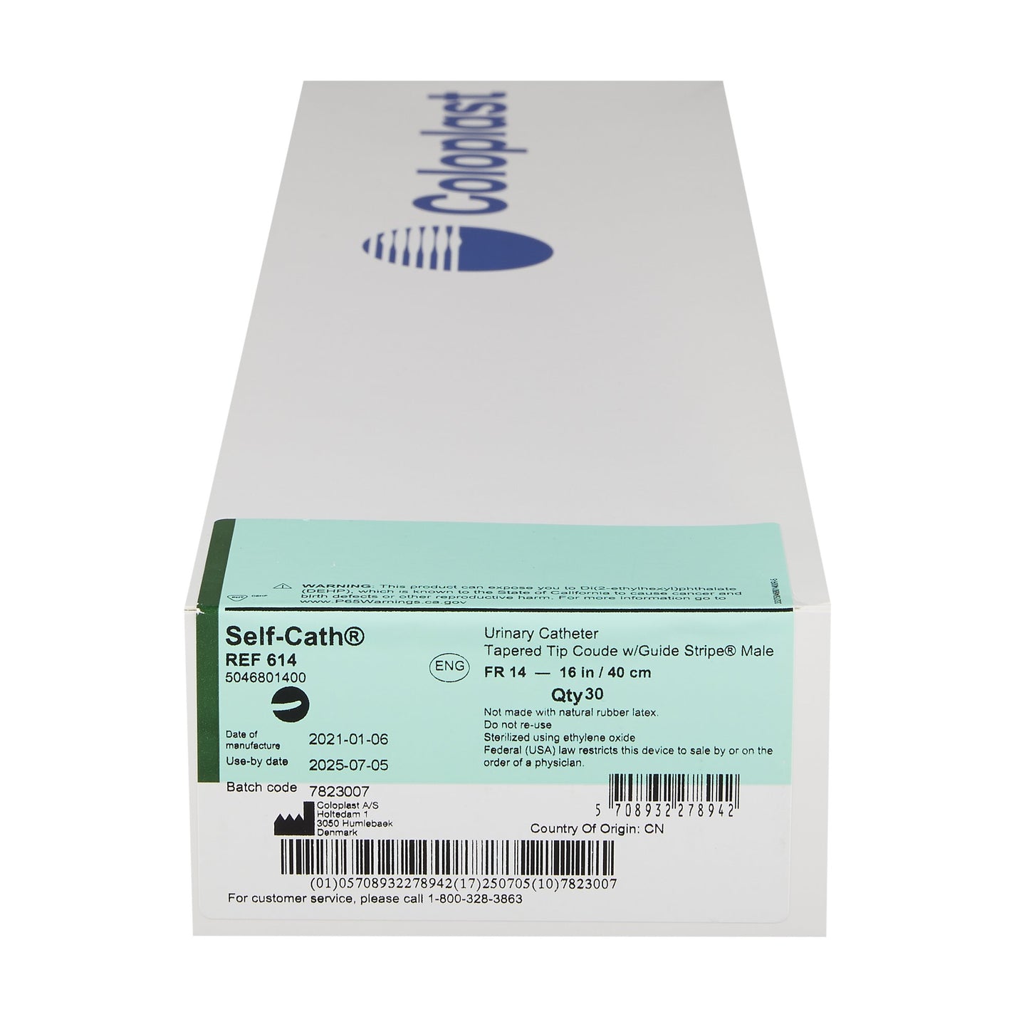 Self-Cath® Urethral Catheter, 14 Fr., Unisex, Coude