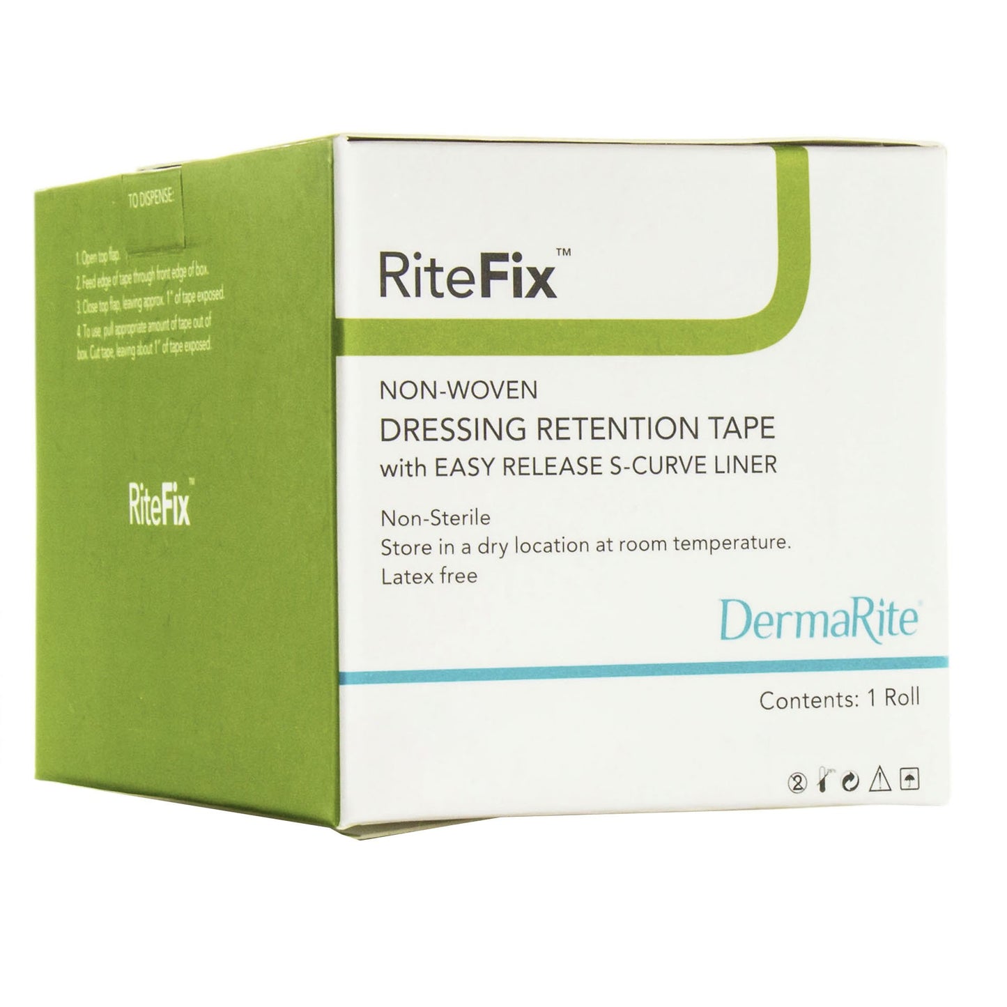 RiteFix™ Nonwoven Dressing Retention Tape, 1 Inch x 11 Yard, White