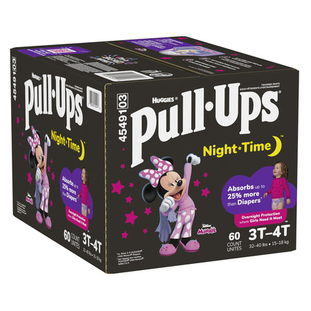 Kimberly-Clark 45491 Huggies Pull-Ups Night-Time Training Pants, 3T to 4T