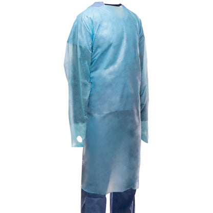 Protective Procedure Gown X-Large Blue NonSterile Not Rated Disposable