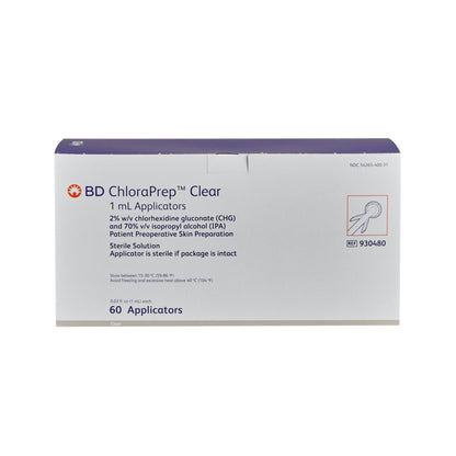 Skin Prep Solution ChloraPrep™ Clear 1 mL Foam Applicator 2% / 70% Strength CHG (Chlorhexidine Gluconate) / Isopropyl Alcohol Sterile