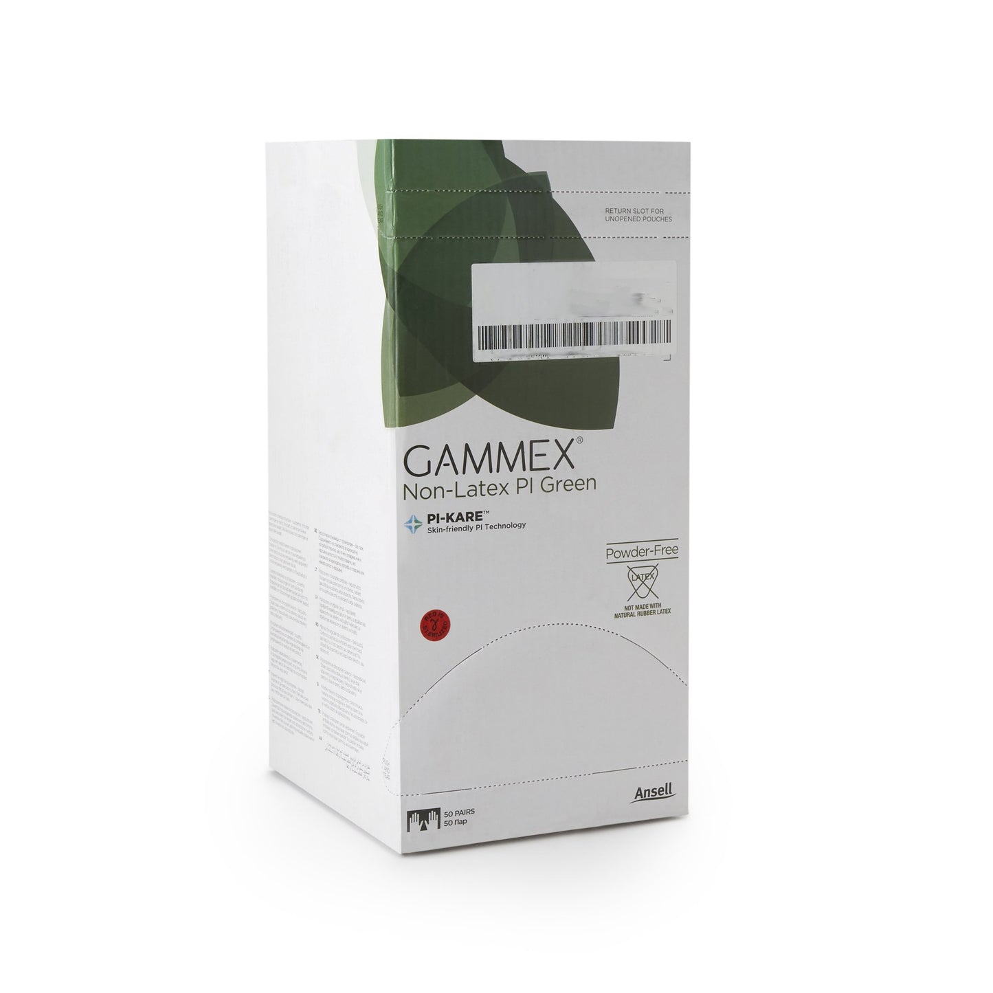 Gammex® Non-Latex PI Green Polyisoprene Surgical Glove, Size 8.5, Light Green