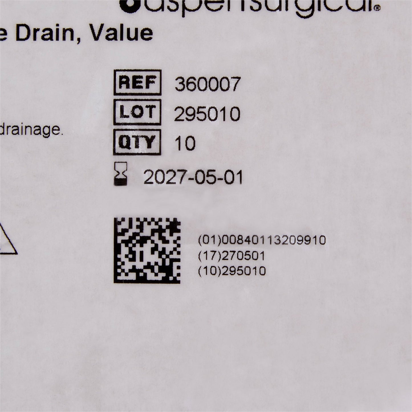 McKesson Wound Drain Tube, 10 Fr., 20-centimeter Length