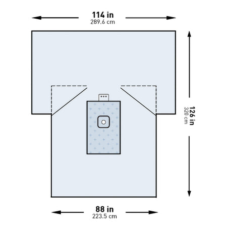 McKesson Sterile Lower Extremity Drape, 114 x 88 x 126 Inch