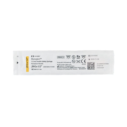 Monoject™ Insulin Syringe with Needle, 29 Gauge, 1/2 Inch Needle Length
