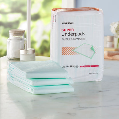 McKesson Super Moderate Absorbency Underpad, 23 x 36 Inch - 150 ct.