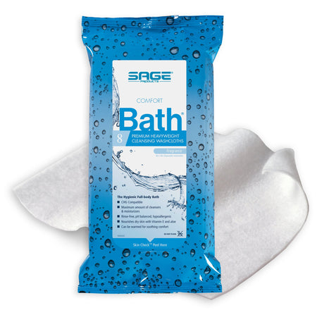 Sage 7900 Comfort Bath Cleansing Washcloths, Heavyweight, Soft Pack