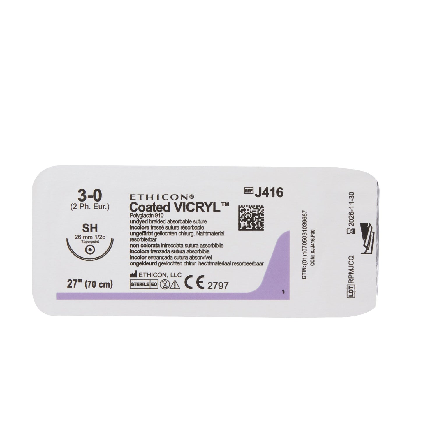 Coated Vicryl™ Suture with Needle