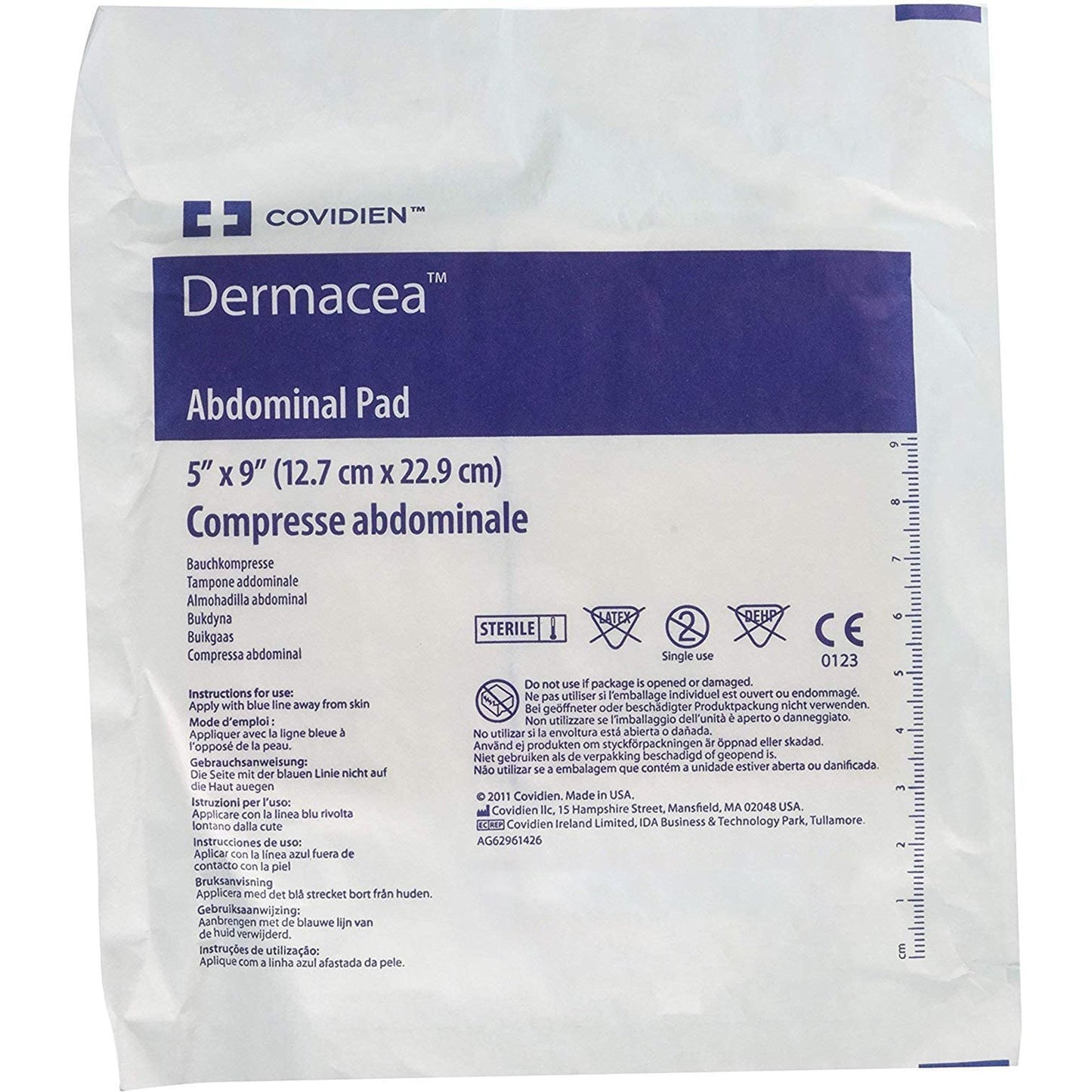 Dermacea™ Abdominal Pad, 5 x 9 Inch