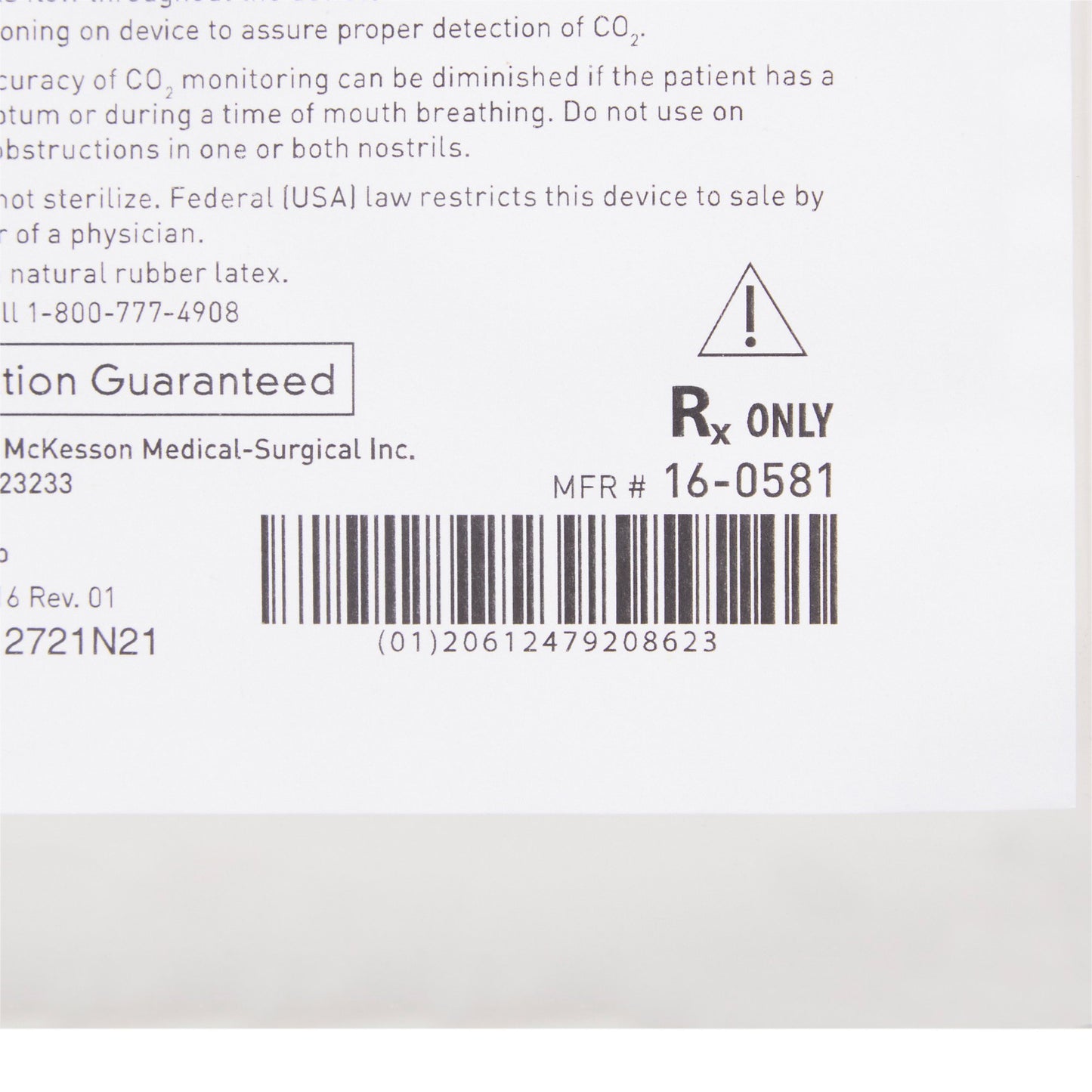 McKesson ETCO2 Nasal Sampling Cannula with O2 Delivery