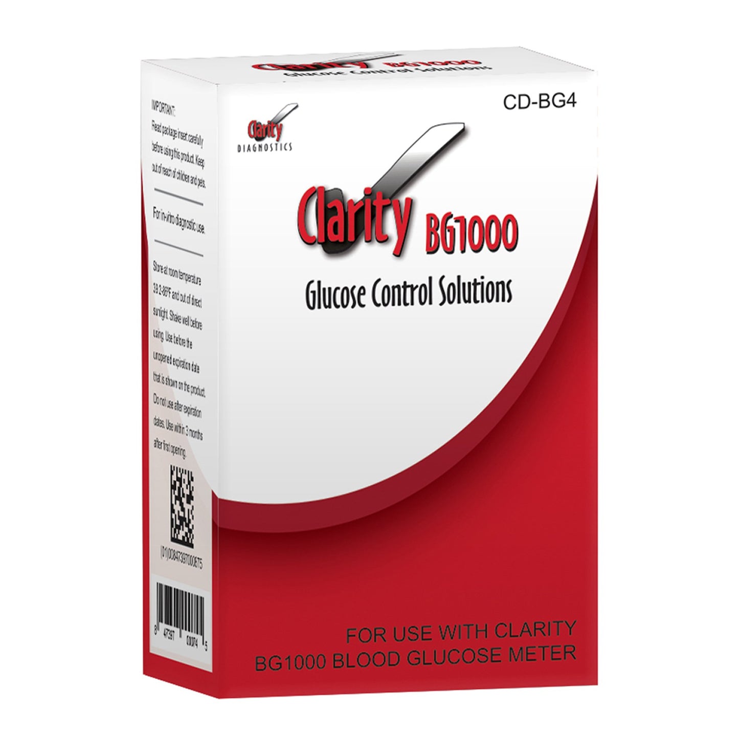 Diabetes Management Test Control Set Clarity BG1000 Blood Glucose Normal Level / High Level