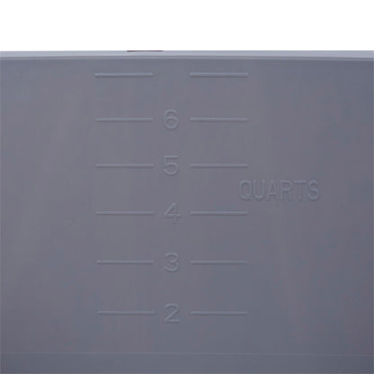 McKesson Wash Basin, Rectangle, 7 Quart, Gray