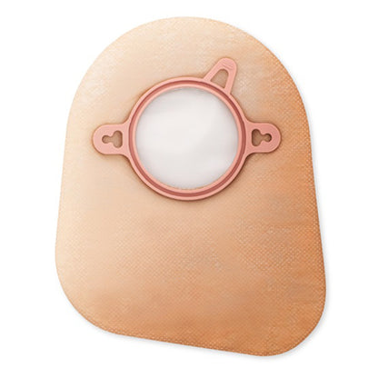 New Image™ Two-Piece Beige Ostomy Pouch, Pre-cut to Fit 57 mm Stoma, Red Match