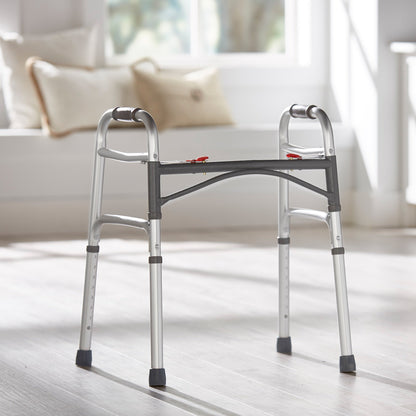 McKesson Junior Aluminum Folding Walker, 25 – 32 Inch Height