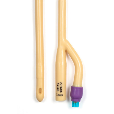 Dynarex 4942 Foley Catheter, 22 Fr., 5 cc, 2-Way, Standard Tip