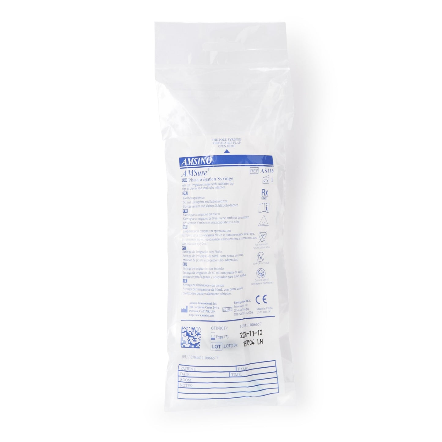 Amsino AMSure® Pole Syringes® Enteral Feeding / Irrigation Syringe