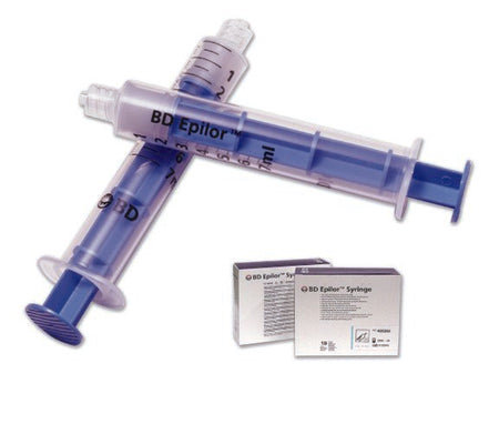 BD 405292 Epilor LOR Syringe, 7 mL, Flat Top Style, Luer Slip Tip