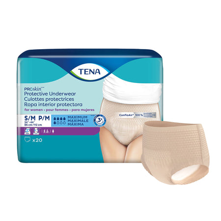 Essity 73020 Tena ProSkin Maximum Absorbent Underwear for Women, Small / Medium