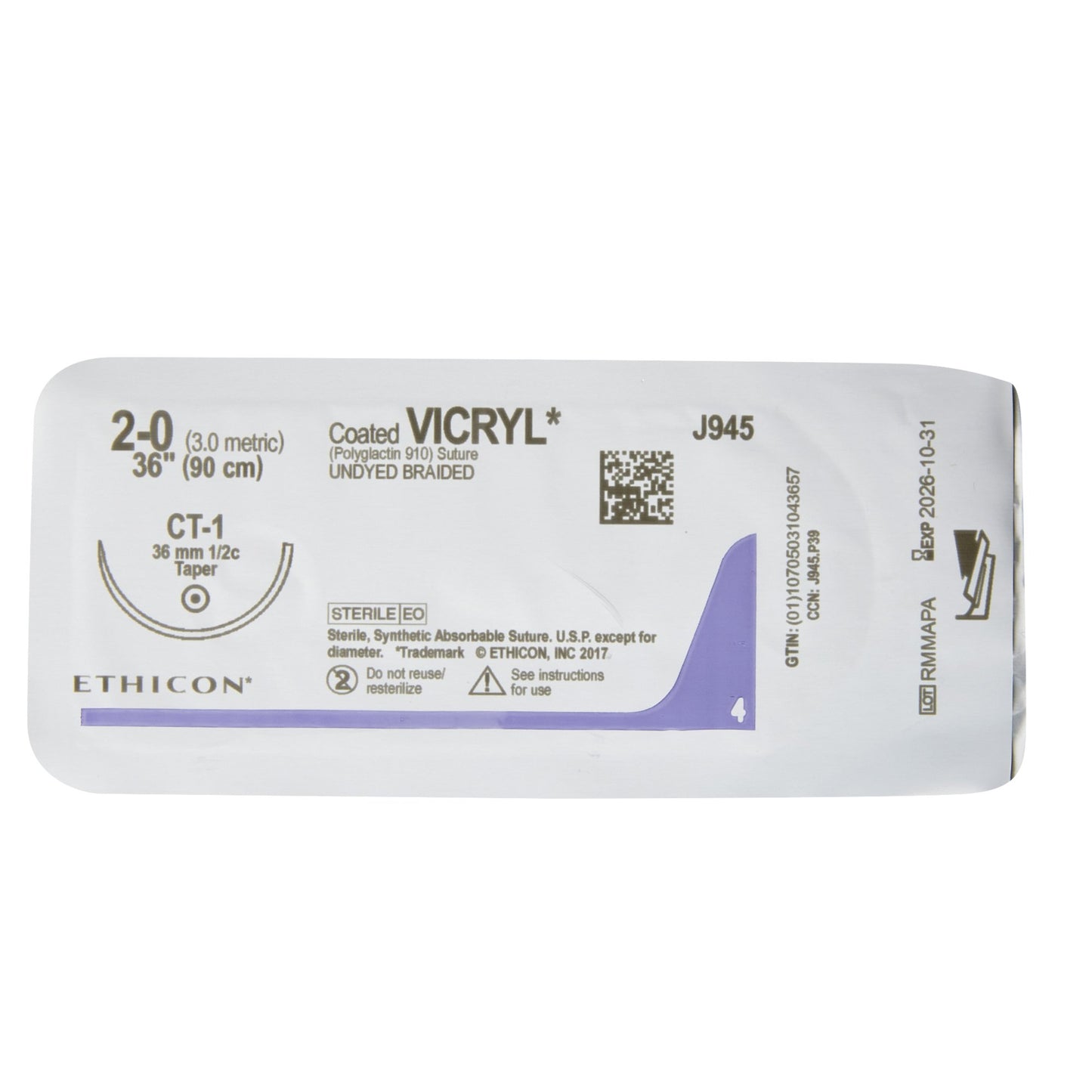Coated Vicryl™ Suture with Needle