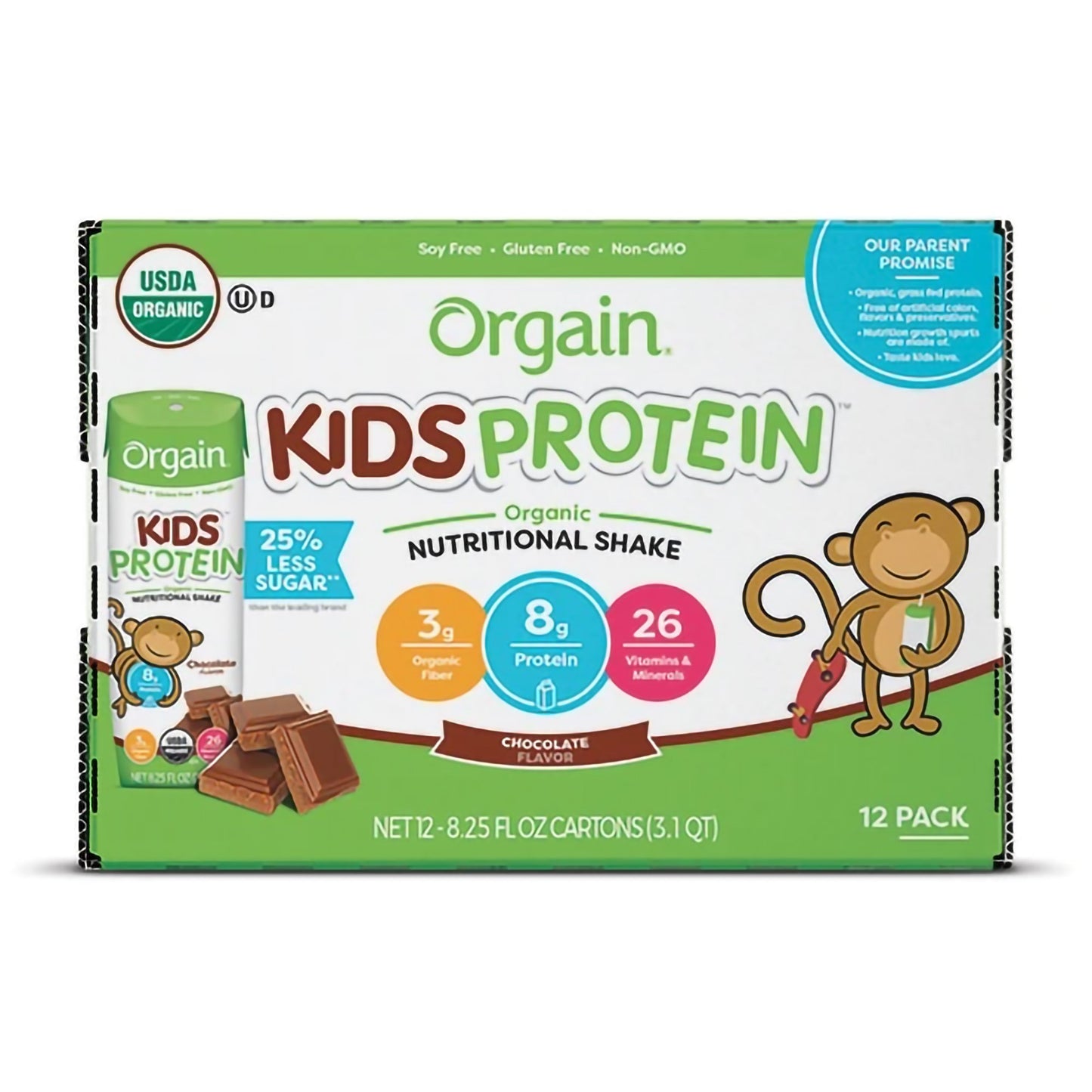 Orgain® Kids® Protein Organic Nutritional Shake, Chocolate, 8.25-ounce carton