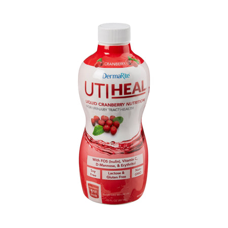 DermaRite Industries PRO6000 UTIHeal Liquid Cranberry Nutrition for Urinary Tract Health, 30-ounce bottle