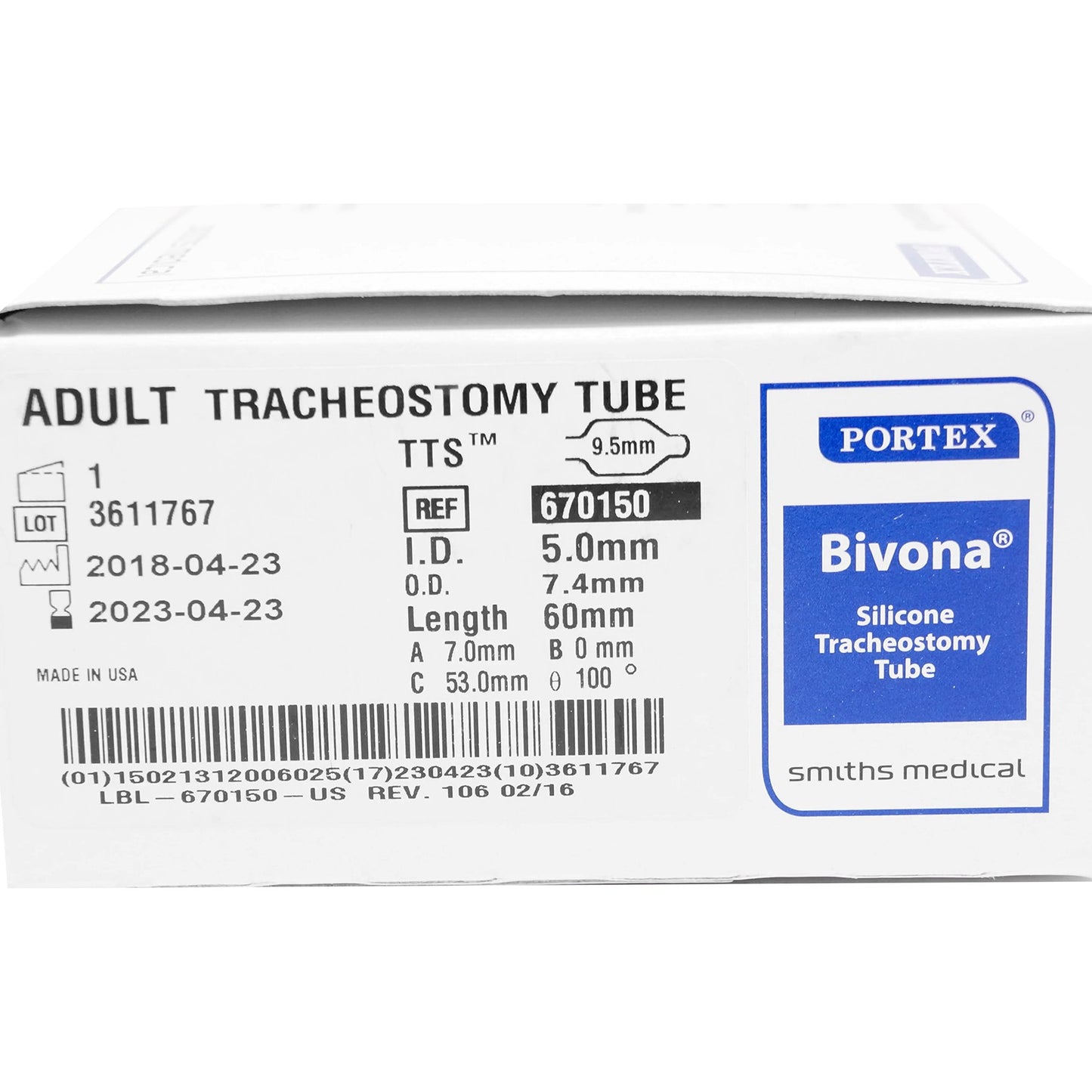 Bivona® TTS™ Tracheostomy Tube, Size 5