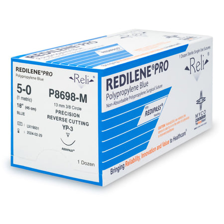 Myco Medical P8698-M Reli Redilene Polypropylene Nonabsorbable Suture with Needle