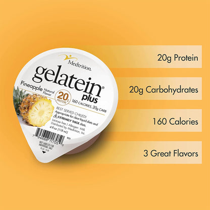 Gelatein® Plus Pineapple High Protein Gelatin, 4-ounce cup