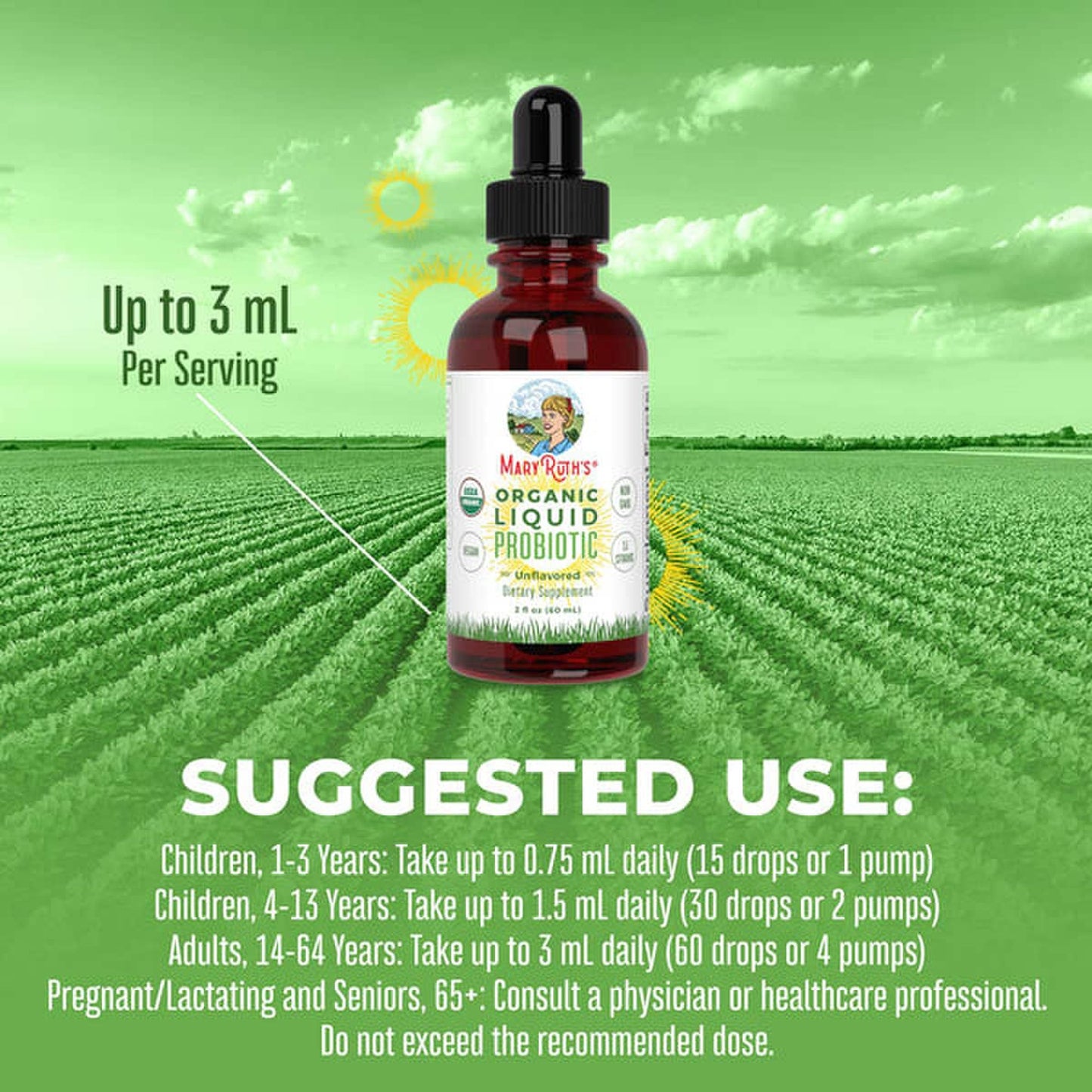 Probiotic Mary Ruth's® Organic Liquid Probiotic 2 oz. Liquid