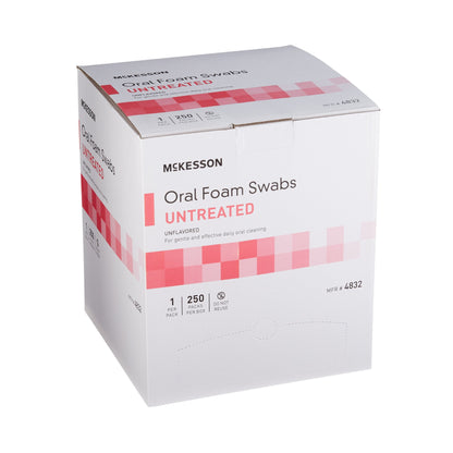McKesson Oral Swabstick, Foam Tip, Untreated