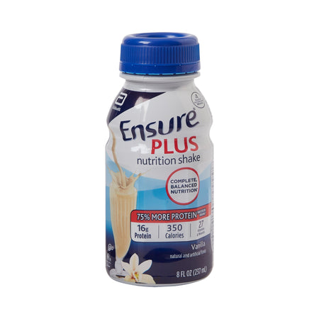 Abbott Nutrition 57263 Ensure Plus Nutrition Shake, Vanilla, 8-ounce bottle