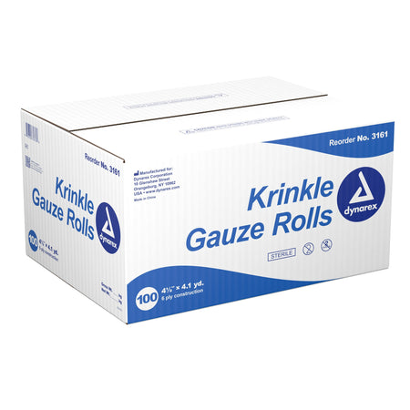 Dynarex 3161 Sterile Fluff Bandage Roll, 4-1/2 Inch x 4-1/10 Yard, Six-Ply