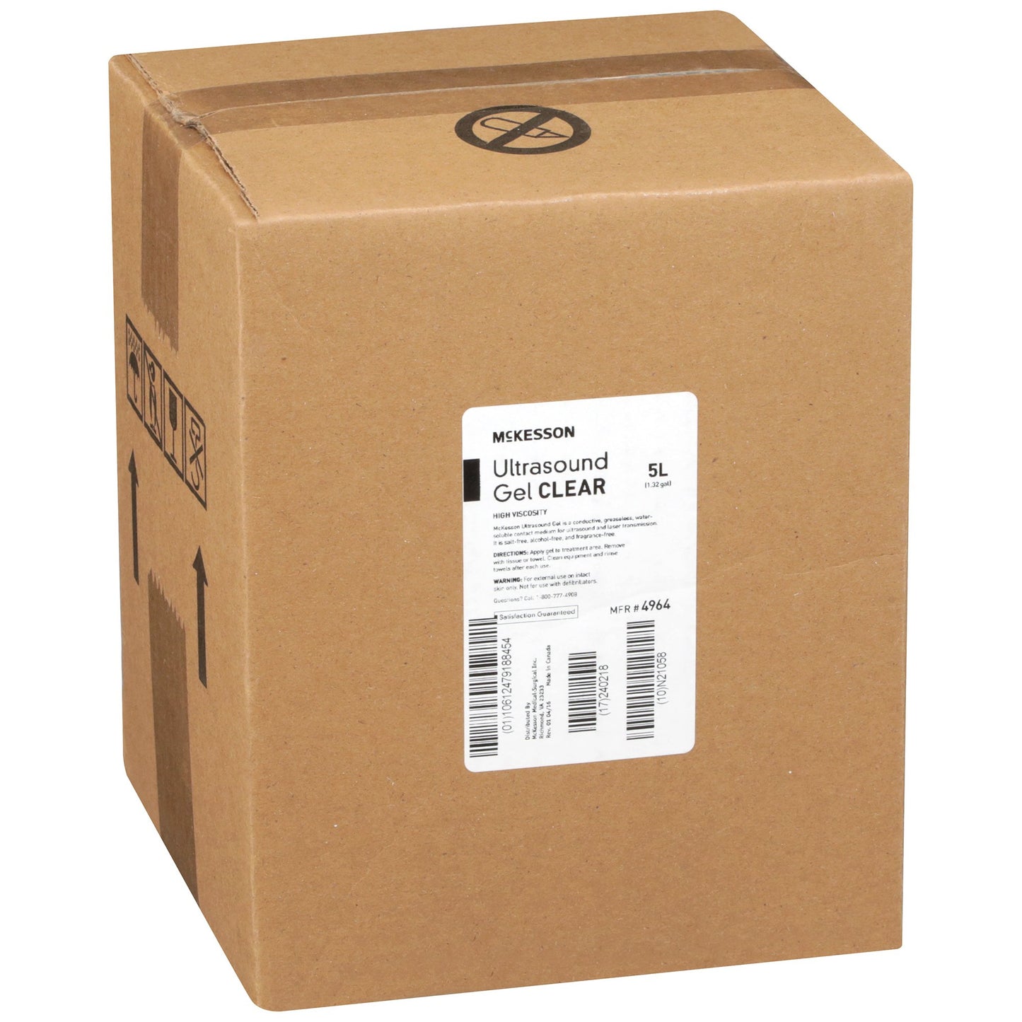 McKesson Ultrasound Gel, Clear, 5 Liter Cubitainer