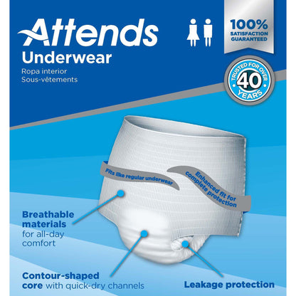 Attends® Extra Absorbency Underwear, Large