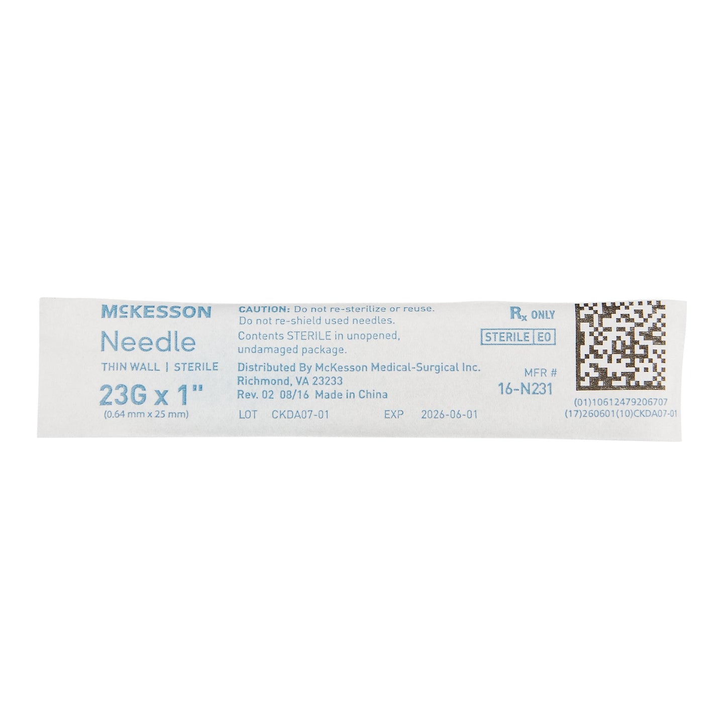McKesson Hypodermic Needle, 23 Gauge, 1 Inch