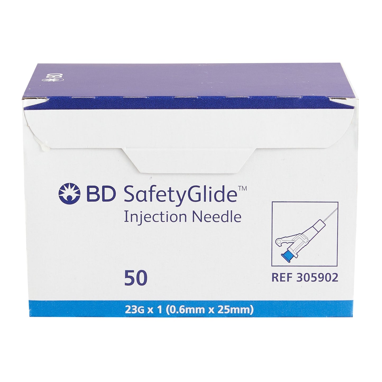 BD 305902 SafetyGlide™ Hypodermic Needle, 23 Gauge, 1 Inch Length