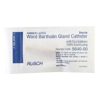 Bartholin Gland Word Catheter 10 Fr. 5 cc Balloon Word Bartholin Style 5 cm Length