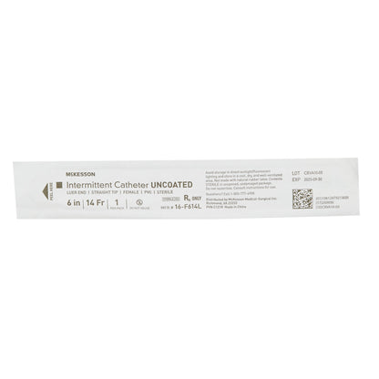 McKesson Female Urethral Catheter, 14 Fr, Luer Tip
